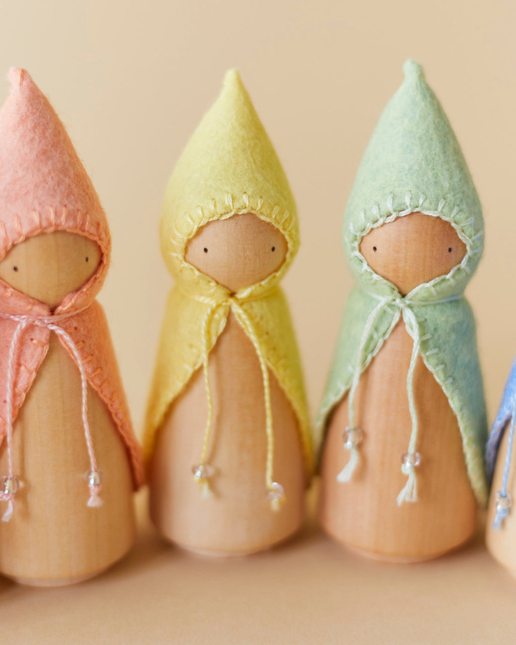 Wonderheart Pastel Rainbow Wooden Gnome Set | Playroom Avenue