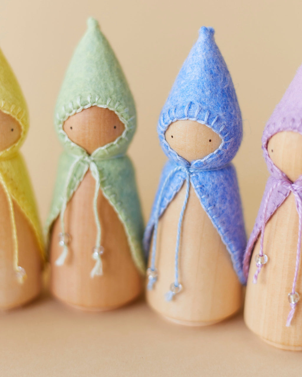 Wonderheart Pastel Rainbow Wooden Gnome Set | Playroom Avenue