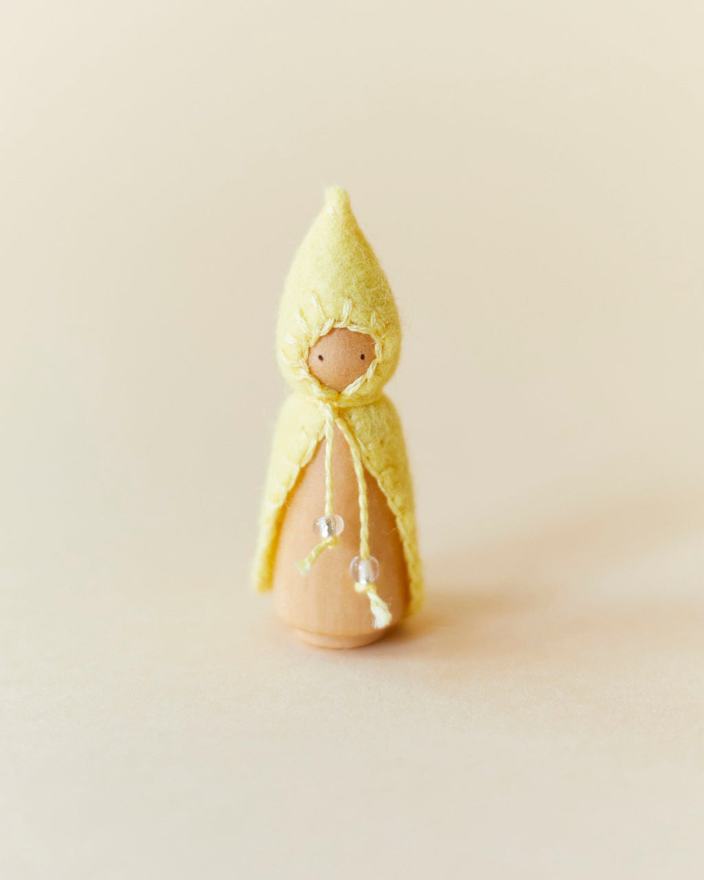 Wonderheart Mini Pastel Yellow Wooden Gnome | Playroom Avenue