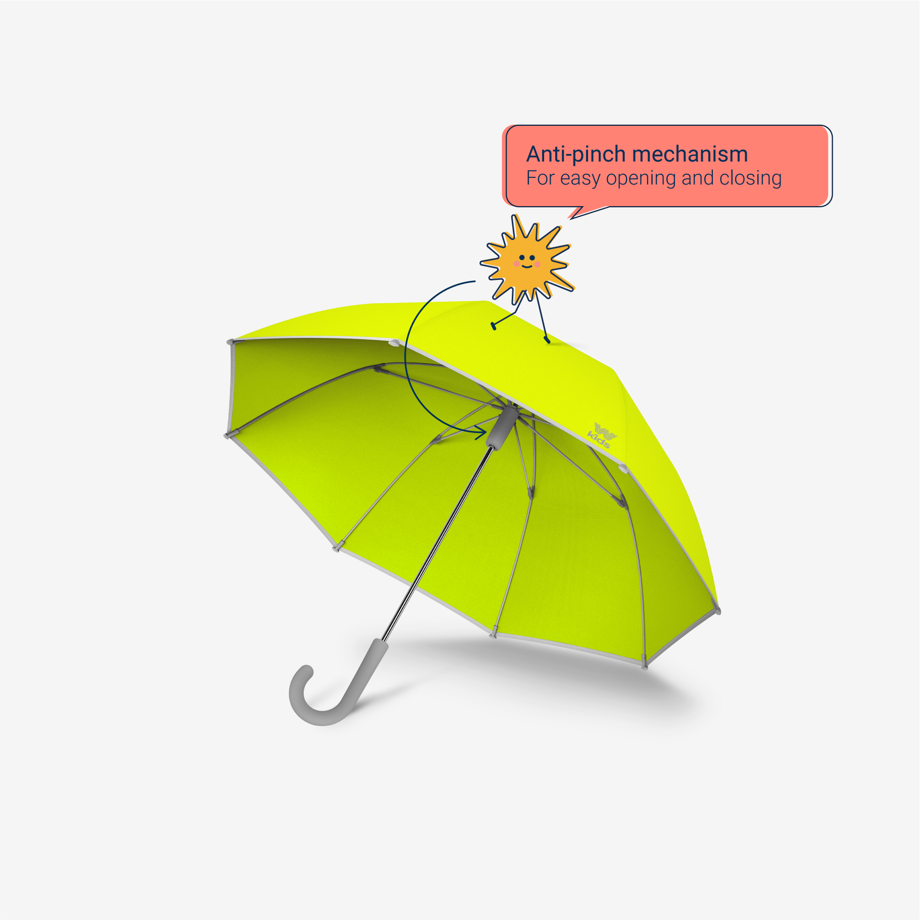 Weatherman Kids Umbrella – Neon Yellow