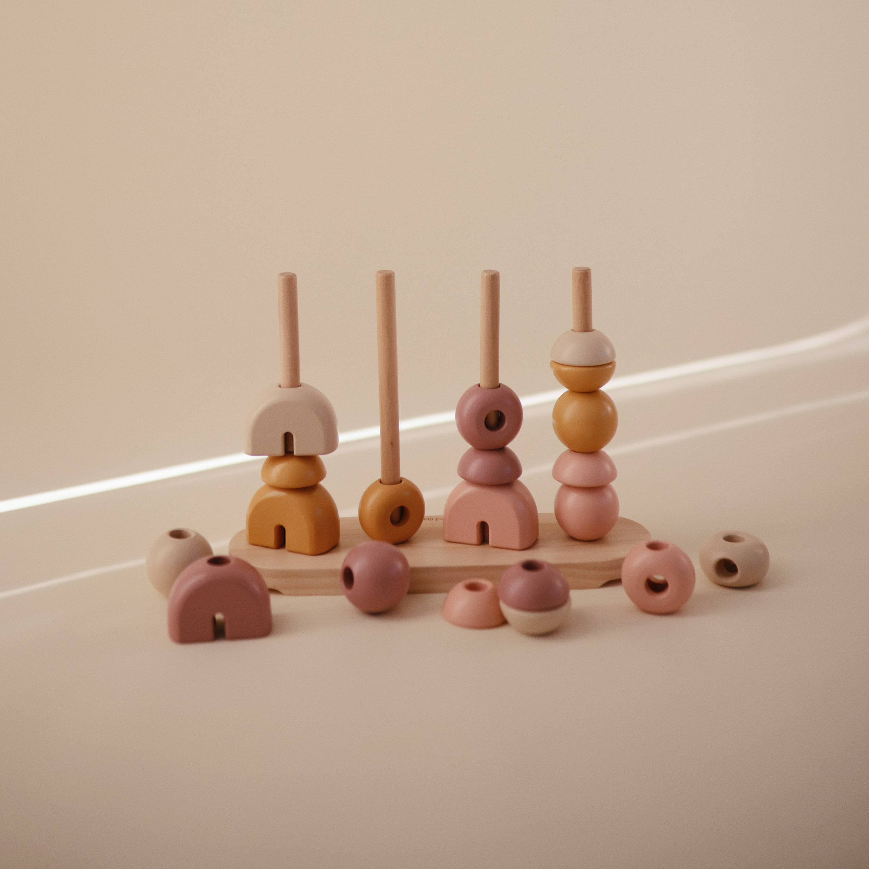 Mushie Wooden Multi Shape Stacker | Playroom Avenue
