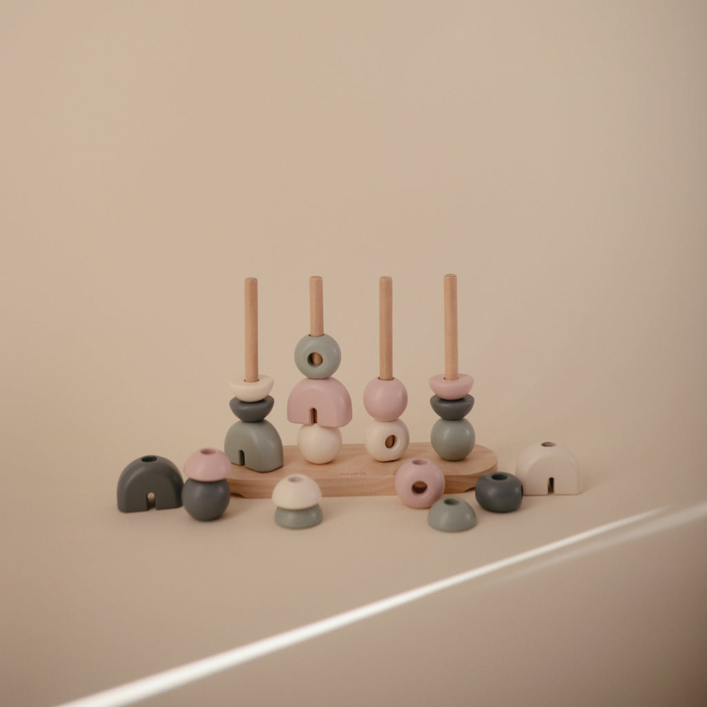 Mushie Wooden Multi Shape Stacker | Playroom Avenue
