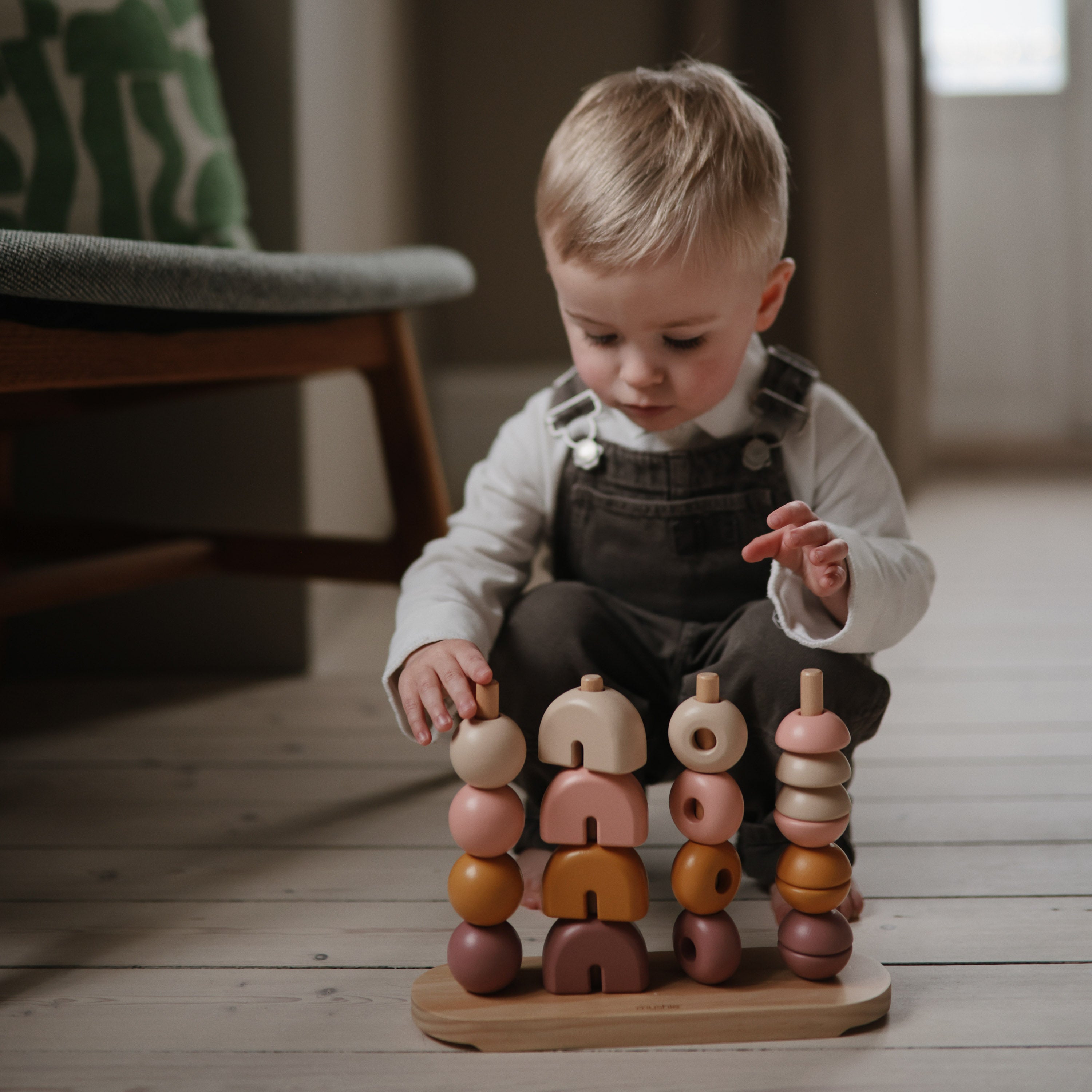 Mushie Wooden Multi Shape Stacker | Playroom Avenue