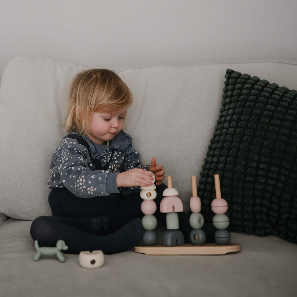 Mushie Wooden Multi Shape Stacker | Playroom Avenue