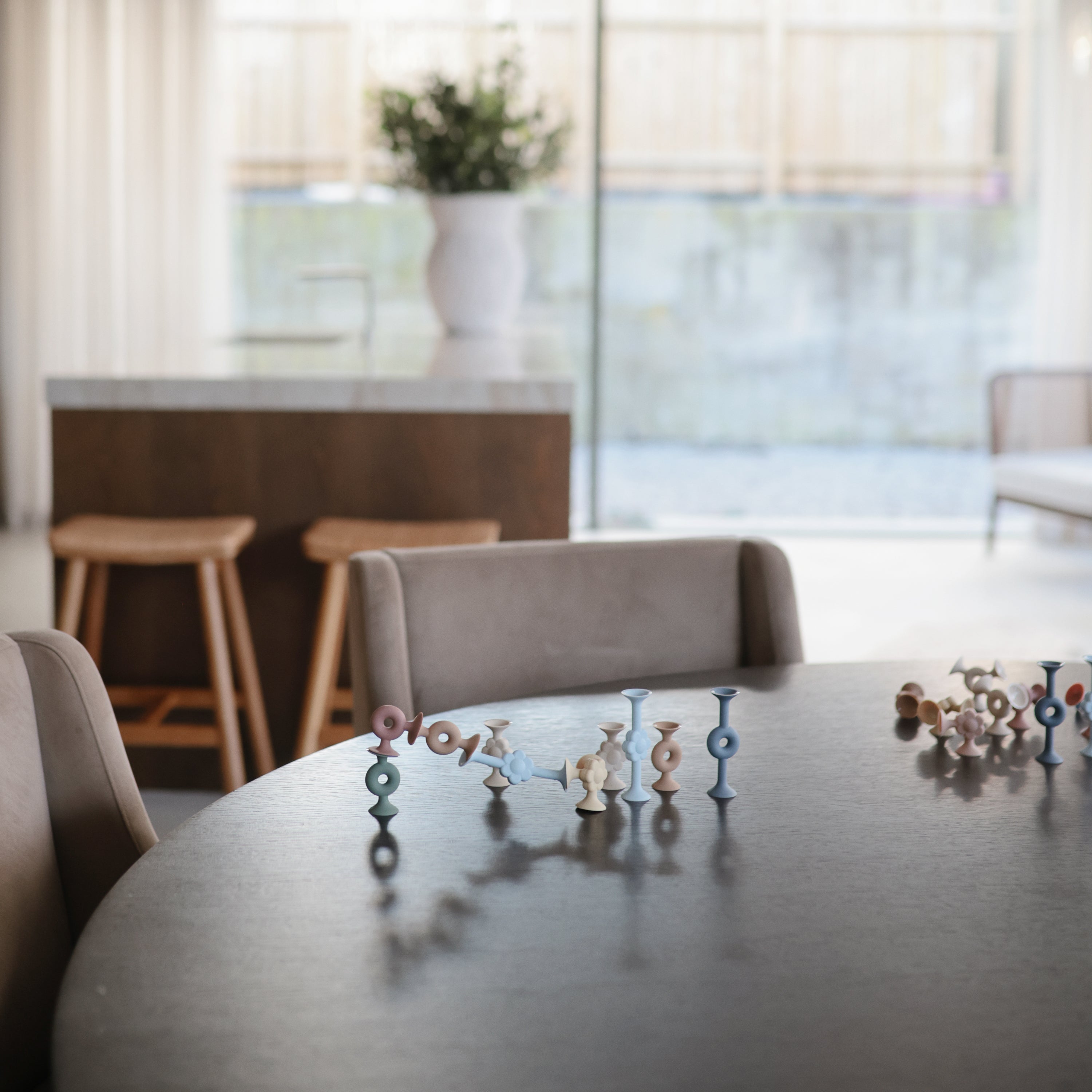 Mushie Daisy Silicone Suction Builders | Playroom Avenue