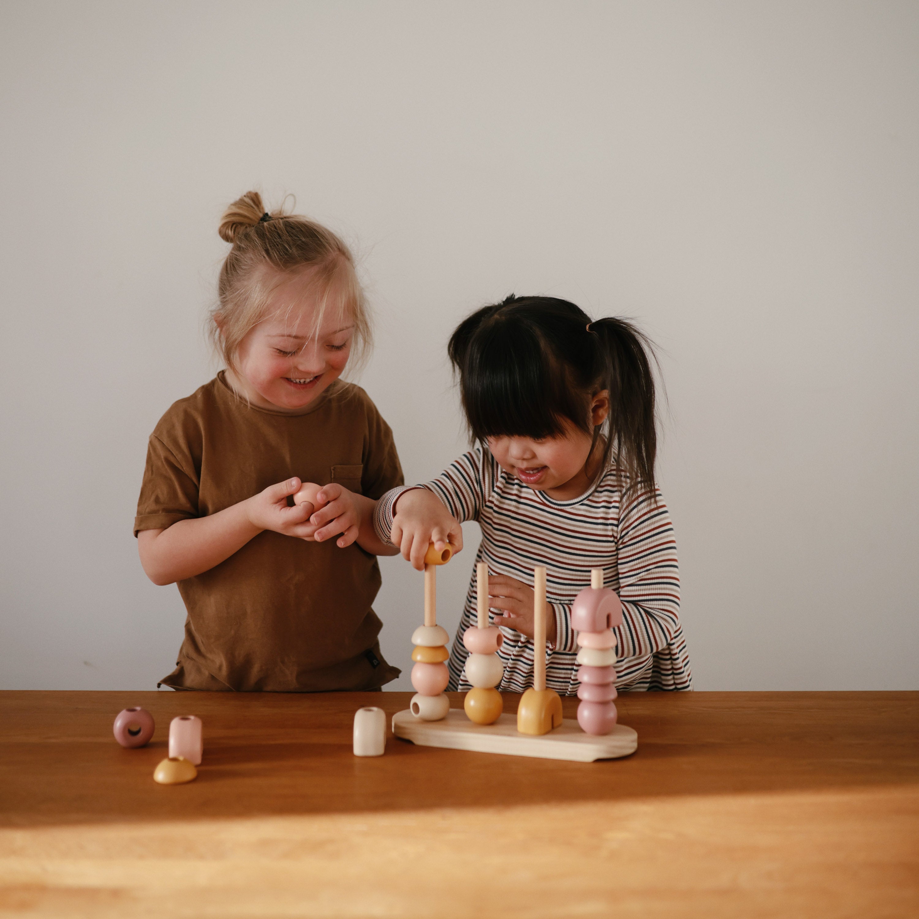 Mushie Wooden Multi Shape Stacker | Playroom Avenue