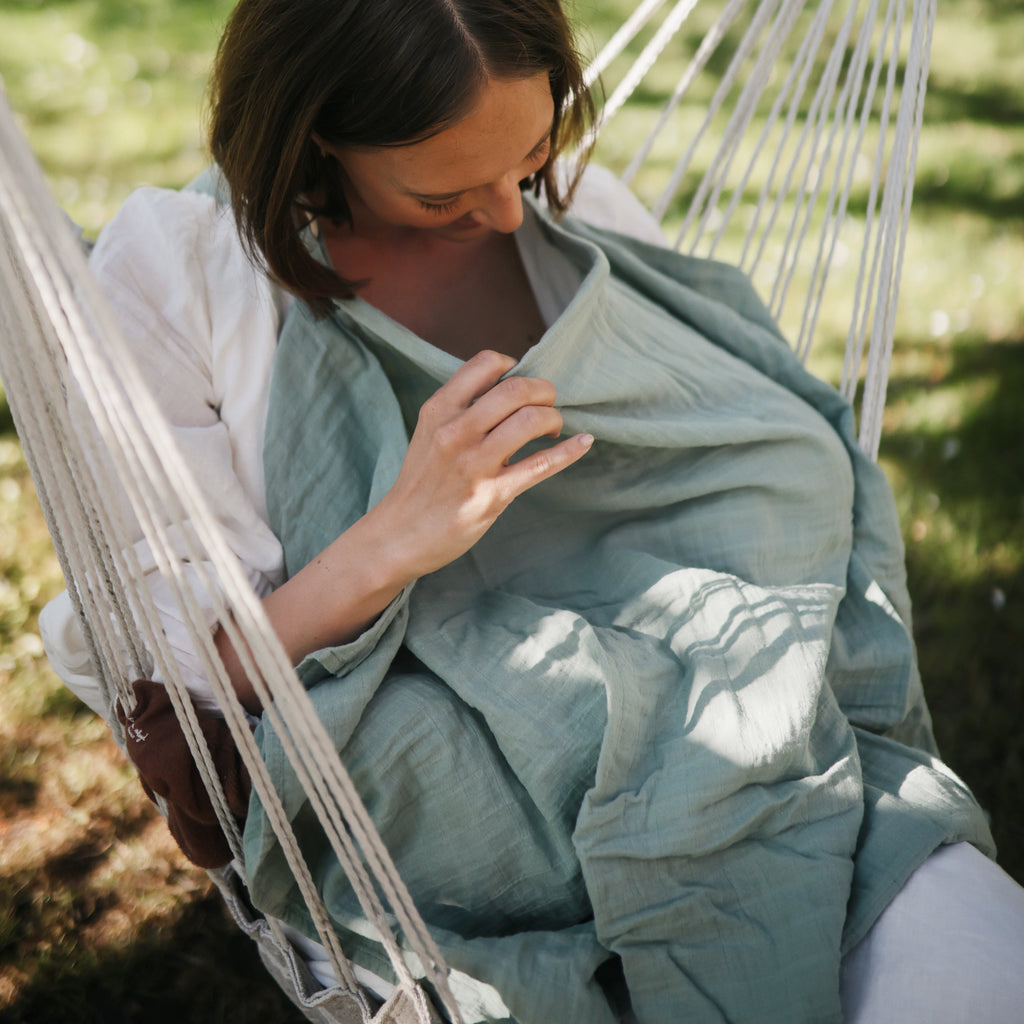 Mushie Muslin Nursing Cover | Playroom Avenue