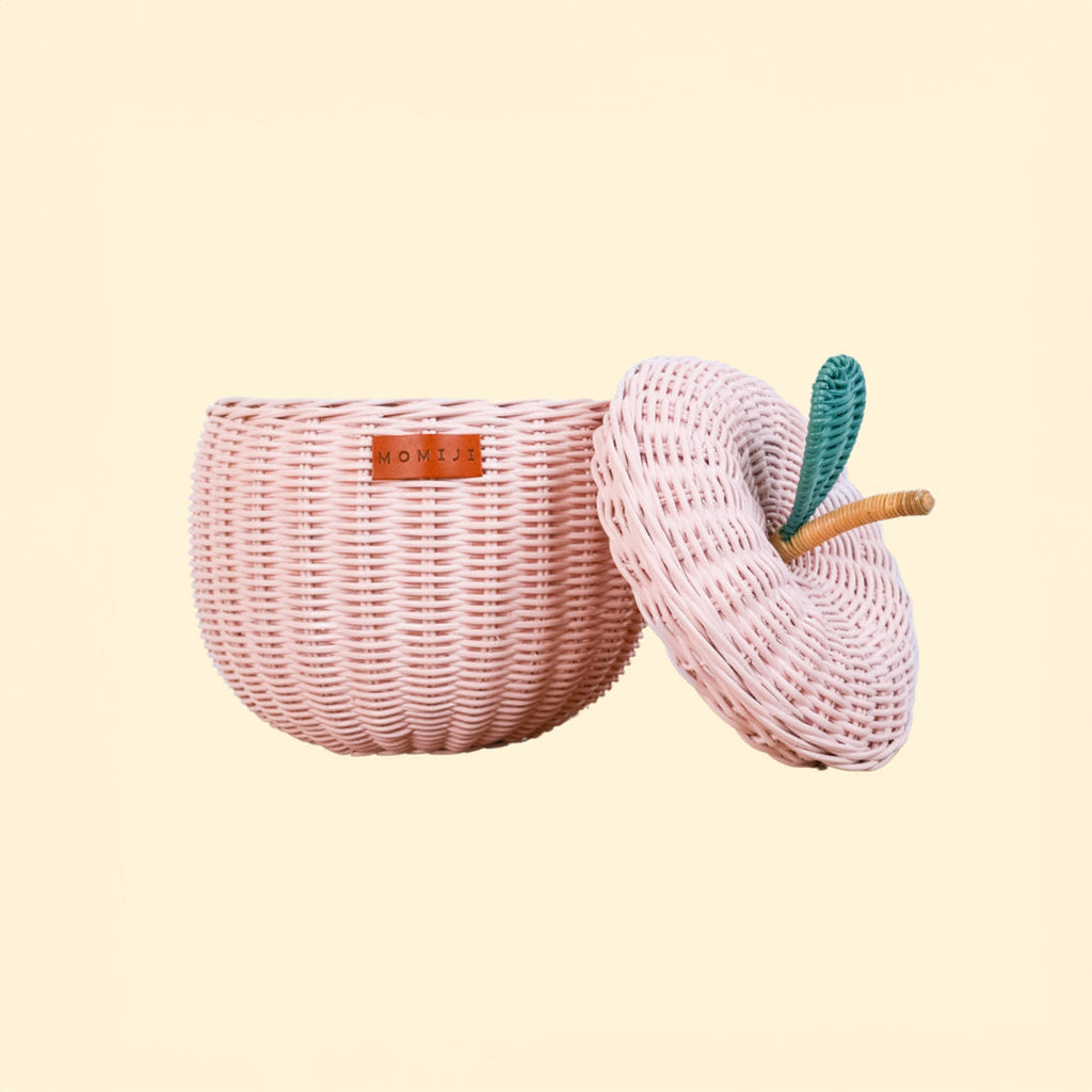Momiji Apple Storage Basket Small - Pink | Playroom Avenue