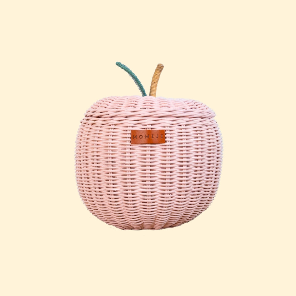 Momiji Apple Storage Basket Small - Pink | Playroom Avenue