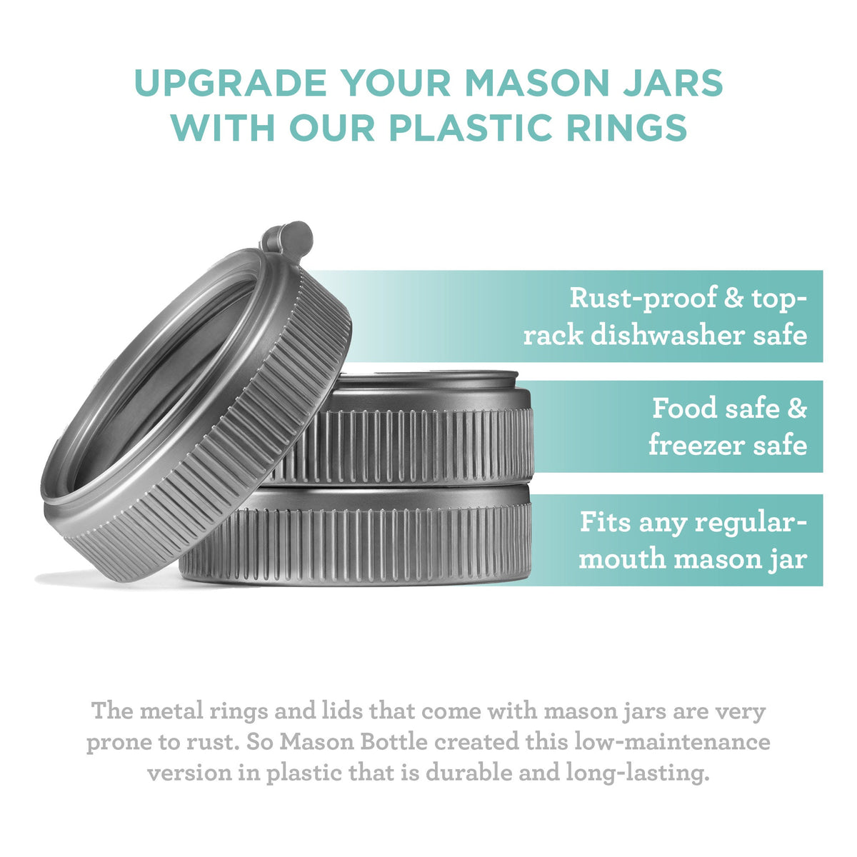 Mason Bottle Plastic Rings, 3 Pack | Playroom Avenue