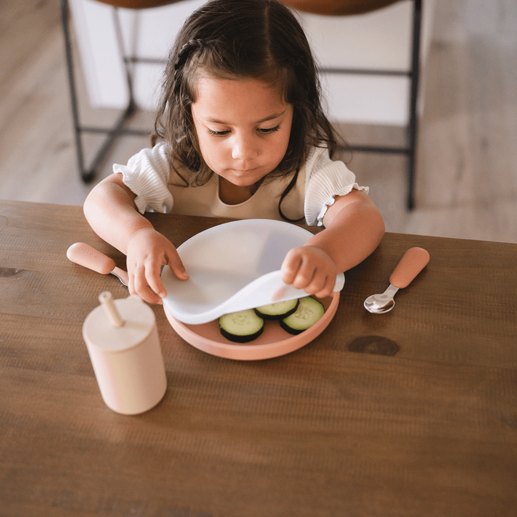 bug + bean kids Silicone Suction Plate with Lid | Playroom Avenue
