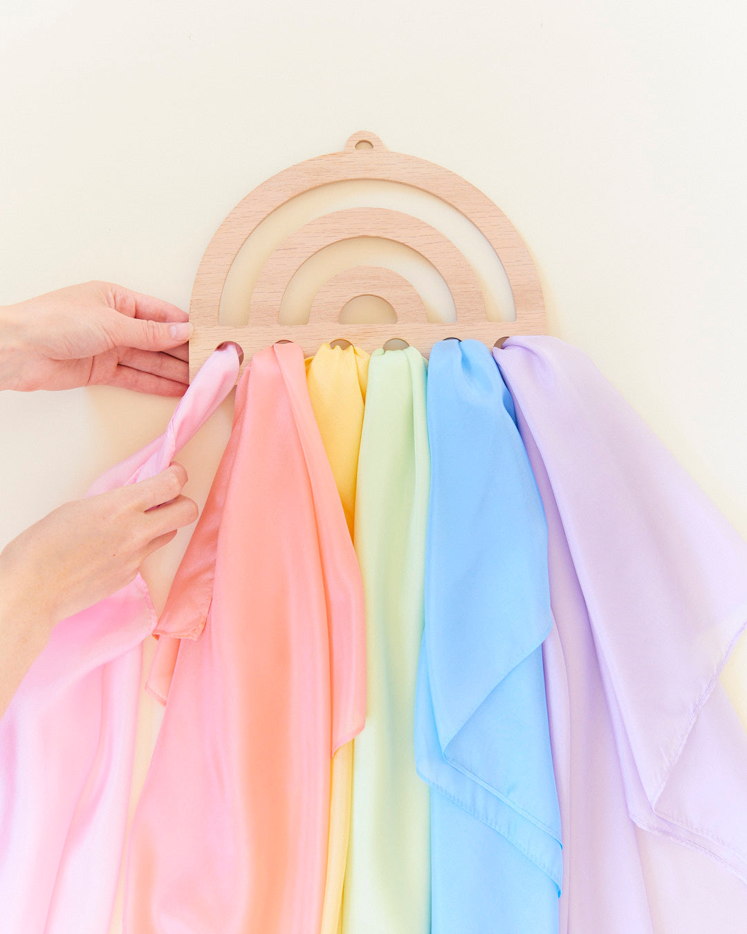 Sarah's Silks Rainbow Playsilk Display | Playroom Avenue