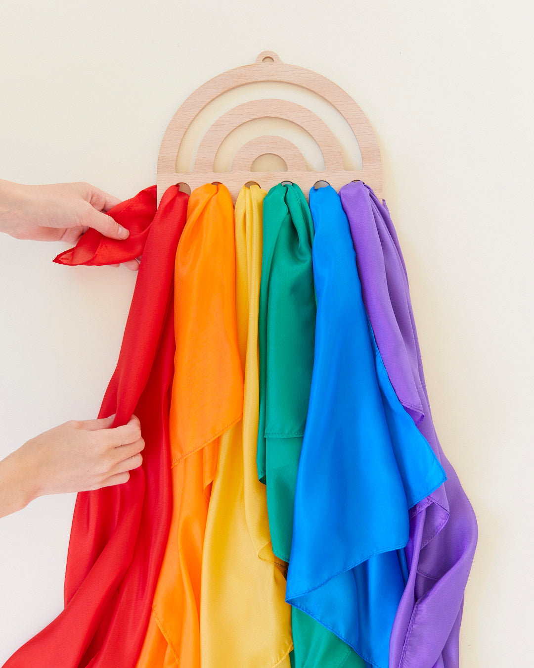 Sarah's Silks Rainbow Playsilk Display | Playroom Avenue