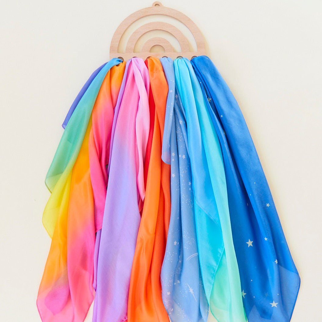 Sarah's Silks Rainbow Playsilk Display | Playroom Avenue