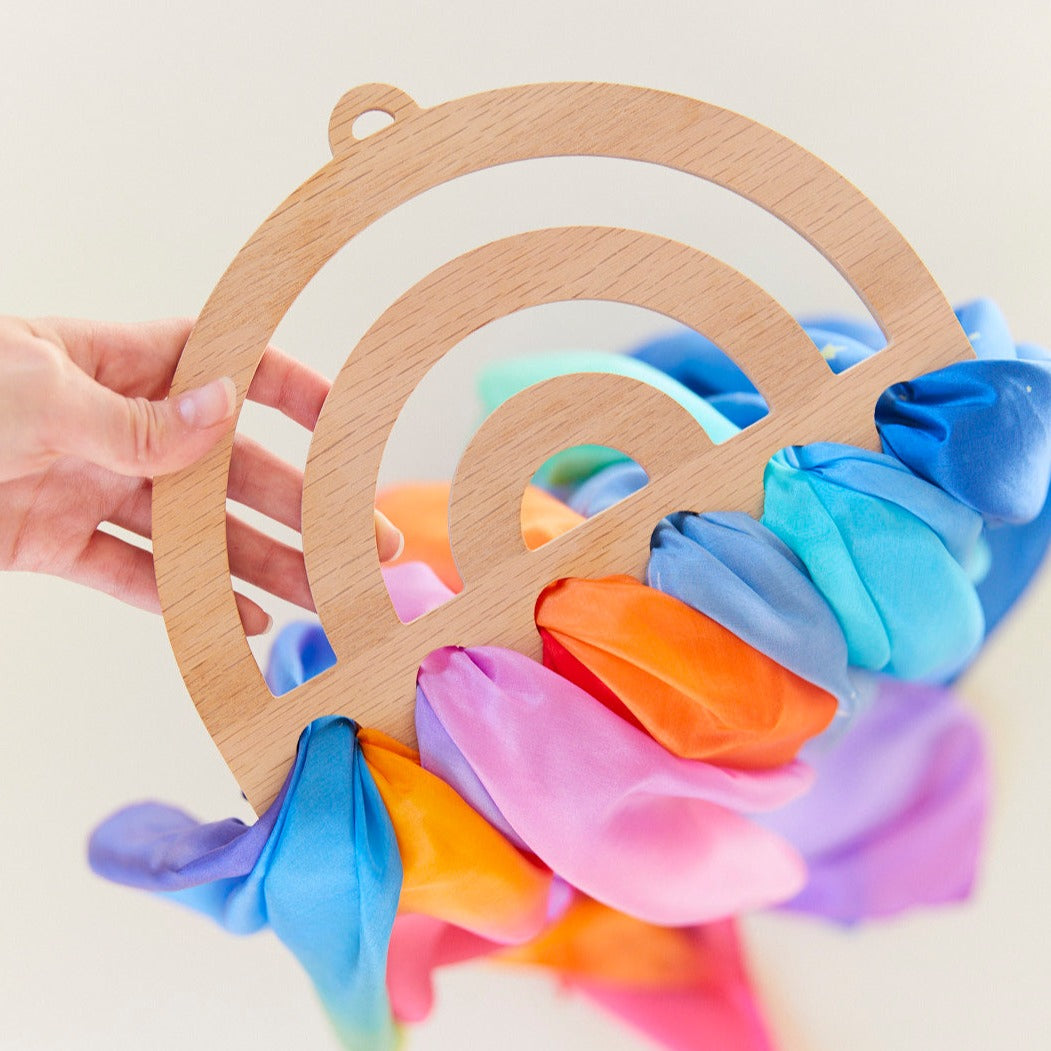 Sarah's Silks Rainbow Playsilk Display | Playroom Avenue