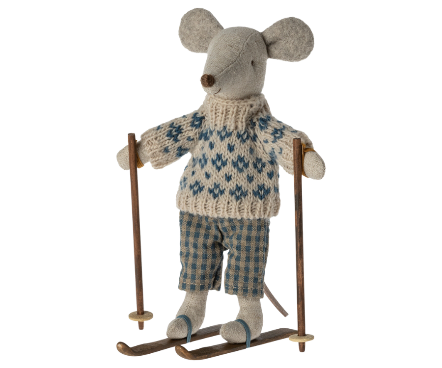 Maileg Winter Mouse with Ski Set, Big Sister