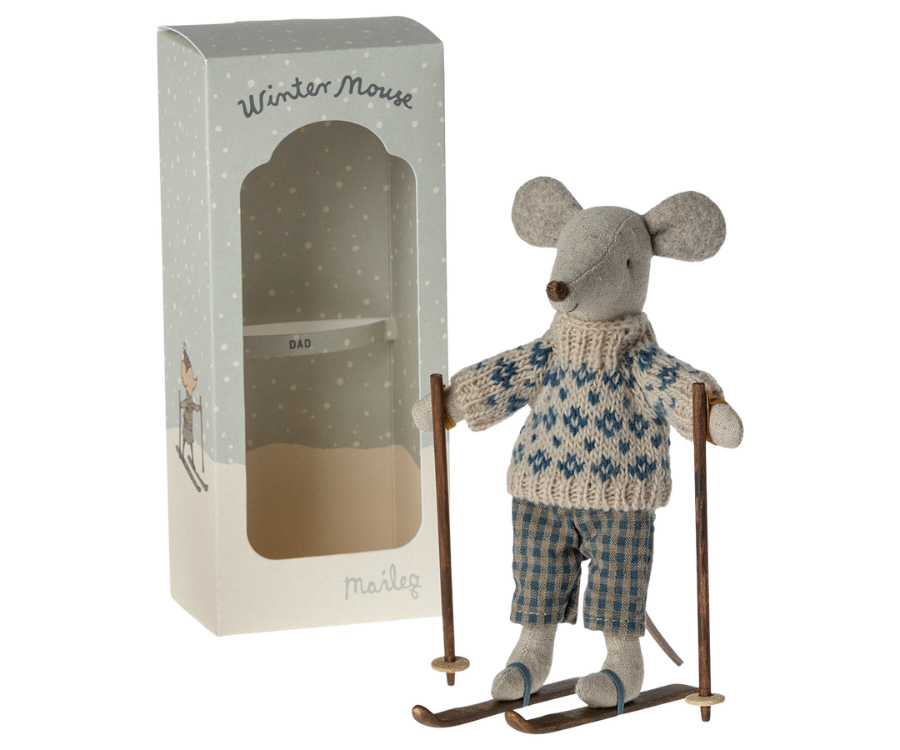 Maileg Winter Mouse with Ski Set, Big Sister