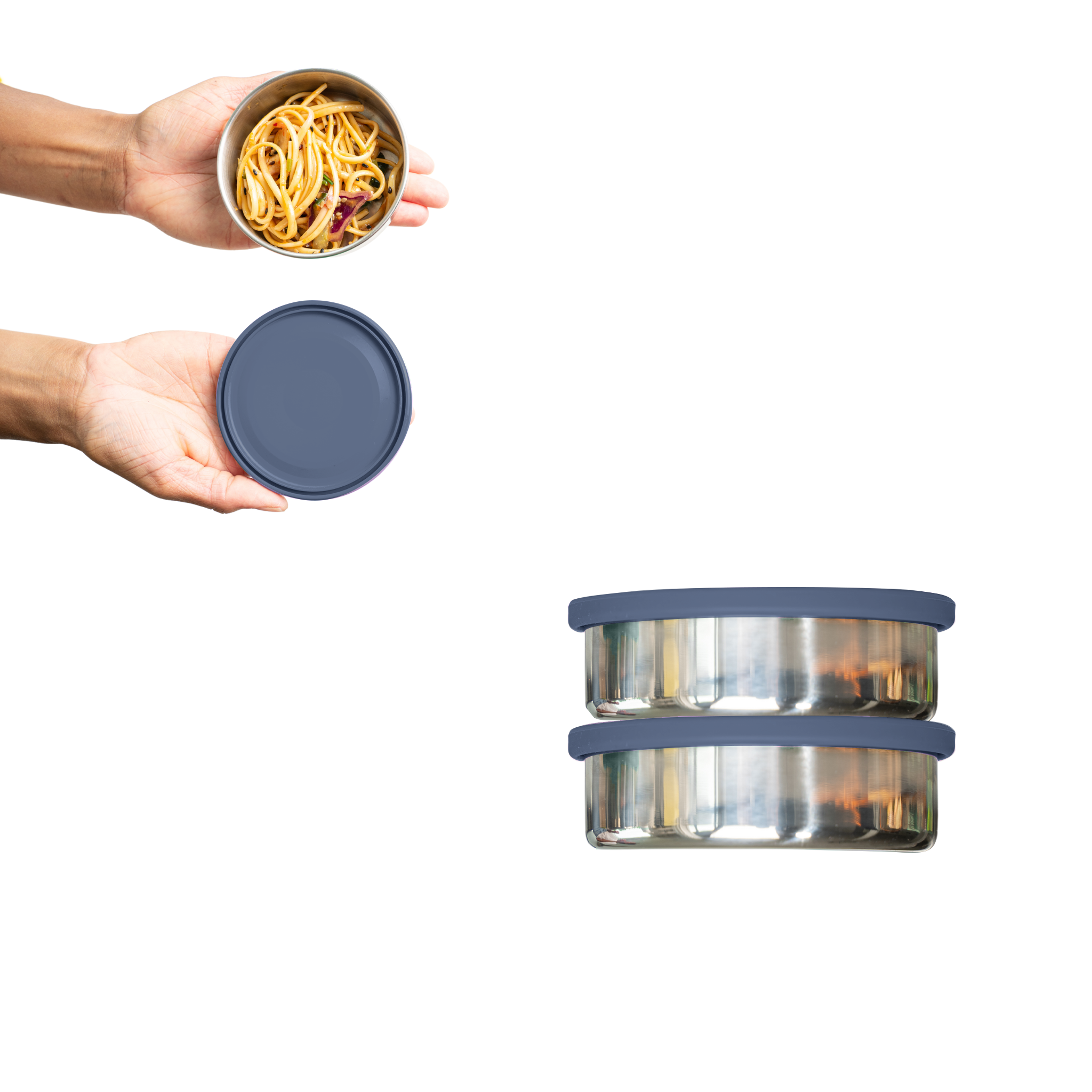 The Good Kiind Large Round Container (single) NAVY | Playroom Avenue