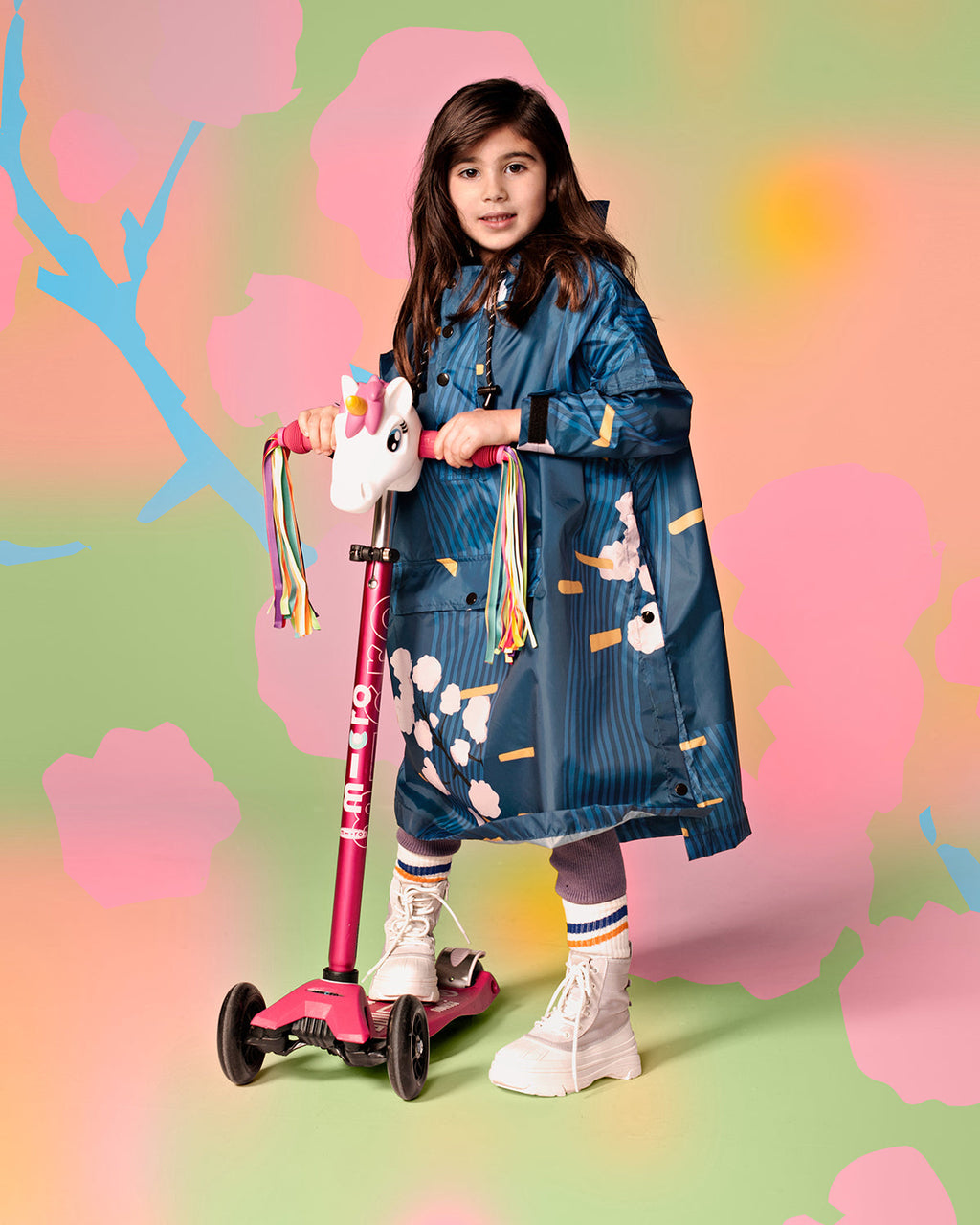 Rainkiss Kids Rain Poncho Japanese Blossom | Playroom Avenue