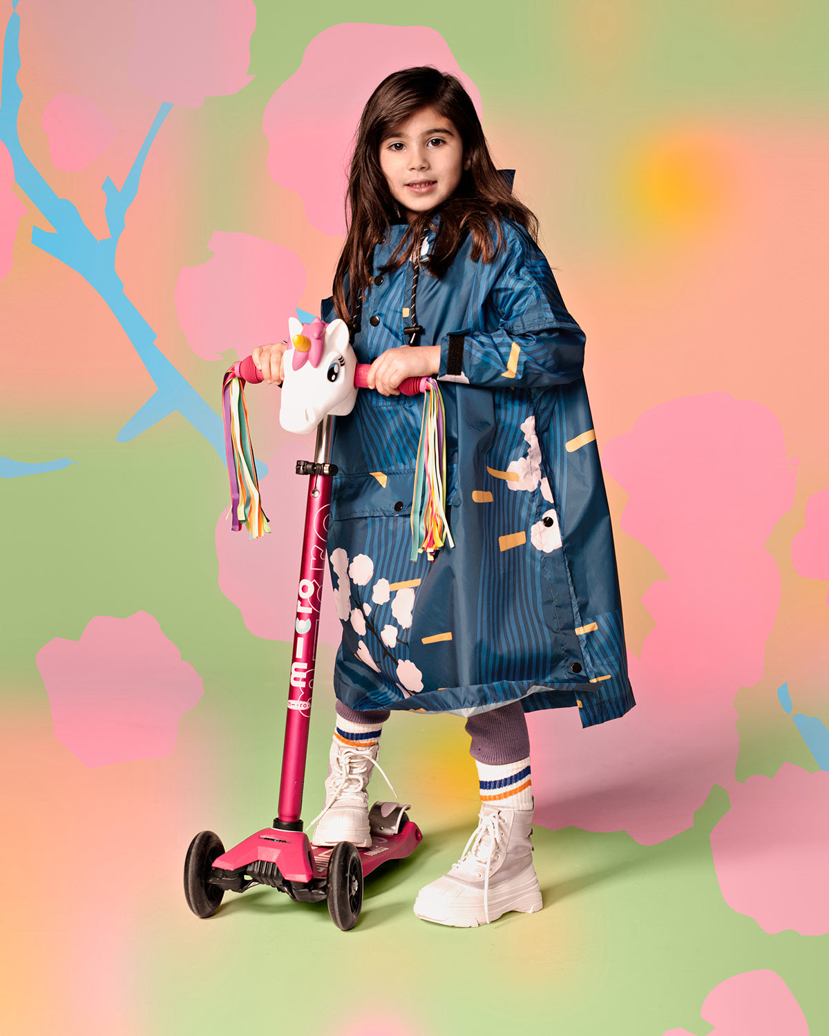 Rainkiss Kids Rain Poncho Japanese Blossom | Playroom Avenue
