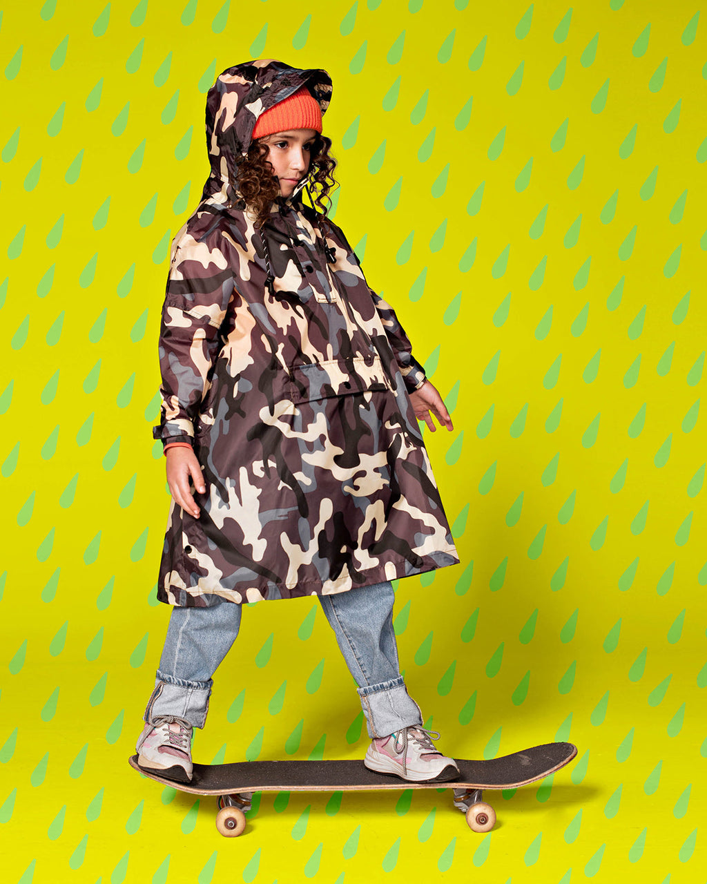 Rainkiss Kids Rain Poncho Jungle Camo | Playroom Avenue
