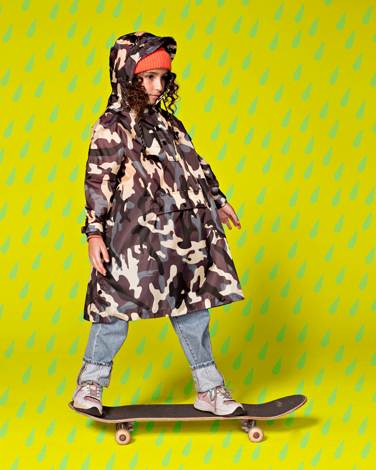 Rainkiss Kids Rain Poncho Jungle Camo | Playroom Avenue