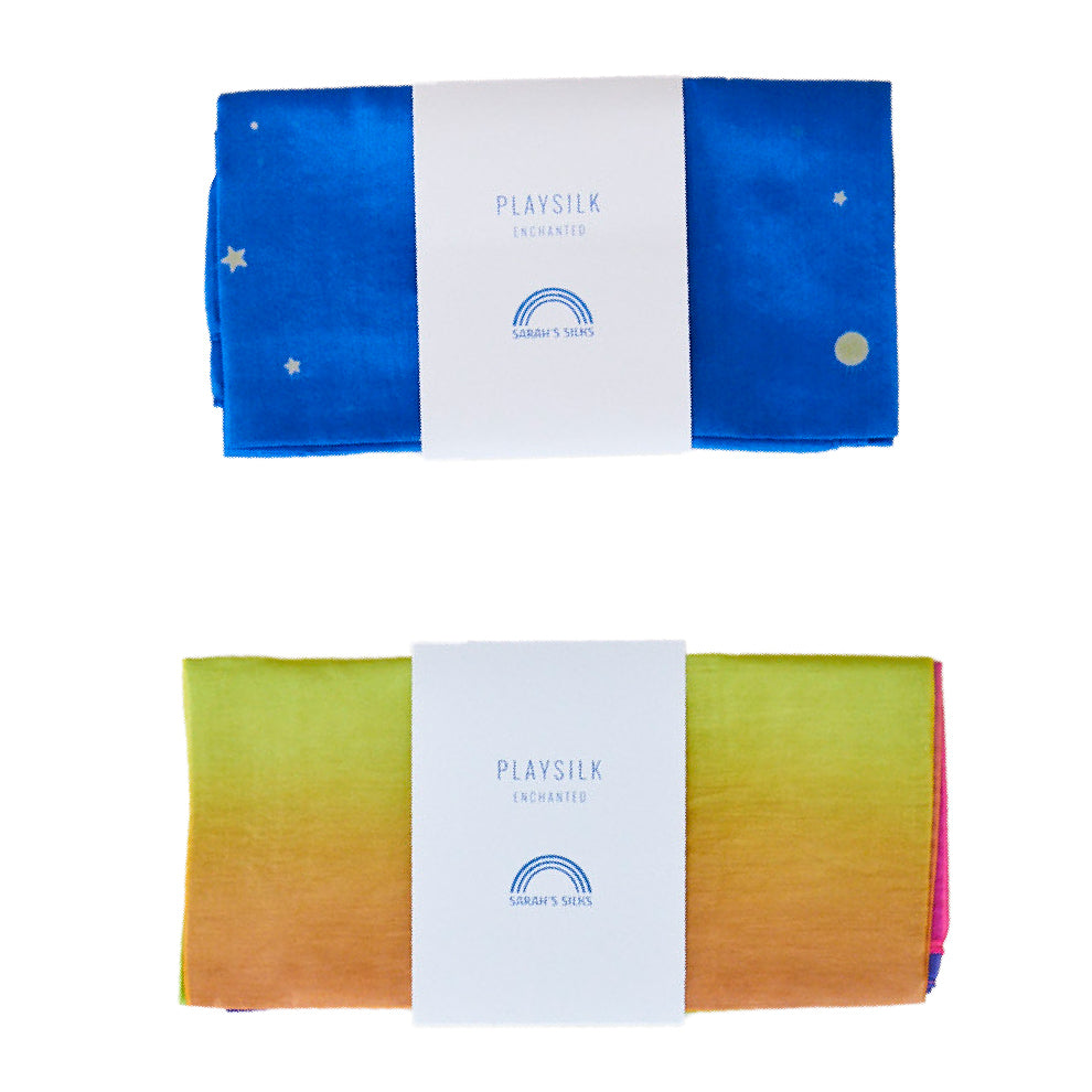 Sarah's Silks Rainbow + Star Playsilk Set | Playroom Avenue