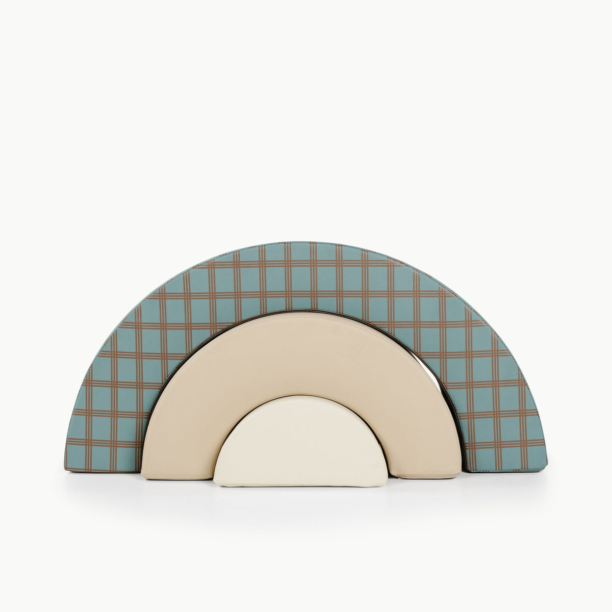 Gathre Arc Playset Rustic Plaid • Millet • Ivory | Playroom Avenue