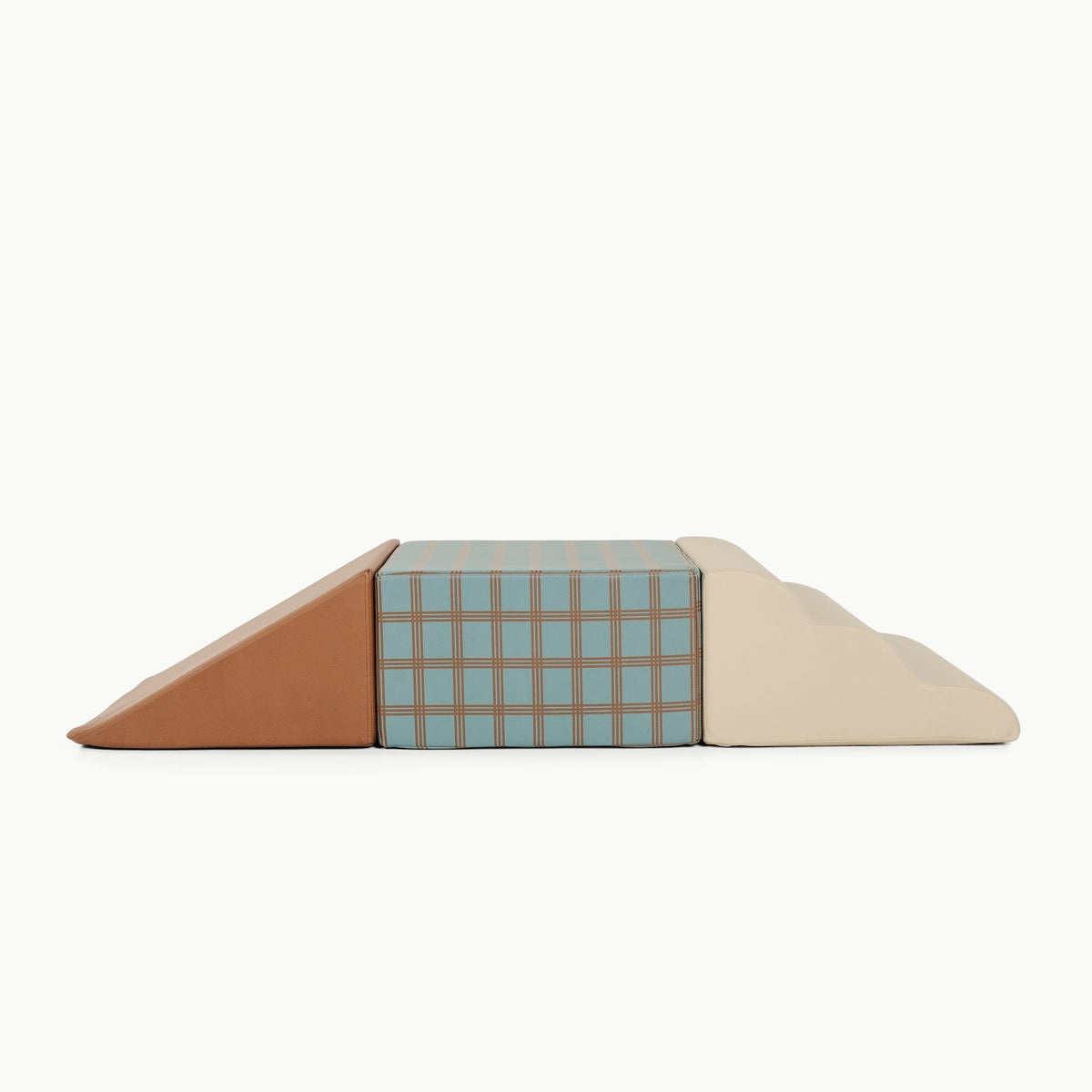 Gathre Mini Climber Playset Rustic Plaid • Millet • Redwood | Playroom Avenue