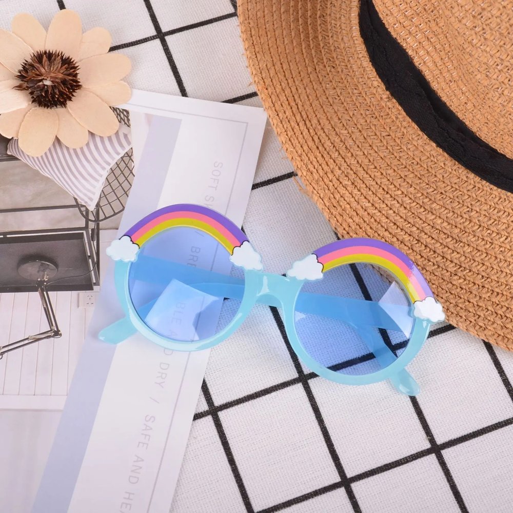 ozznekshoes Rainbow Kids Sunglasses | Toddler Sunglasses Blue | Playroom Avenue