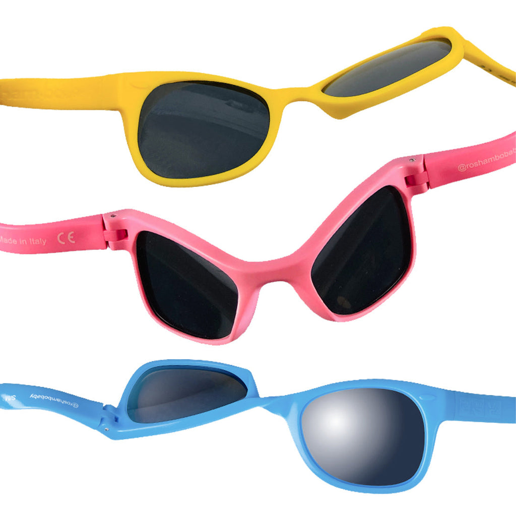 ro•sham•bo eyewear RuffleButts Baby Ice Cream One Piece with Roshambo Pink Glitter Sunglasses | Playroom Avenue