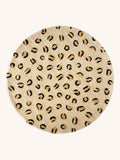Maison Deux Rug LEOPARD Beige / Brown and Black Print Round Diam. 3.9ft | Playroom Avenue