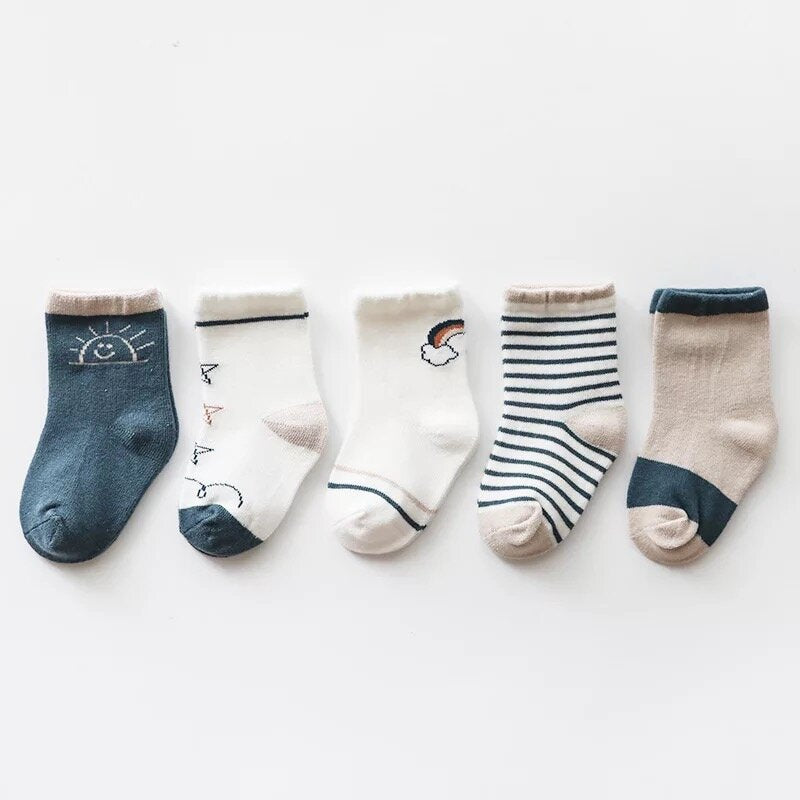ozznekshoes Organic Cotton Kids’ Socks |Sunset Socks for Toddlers One size | Playroom Avenue