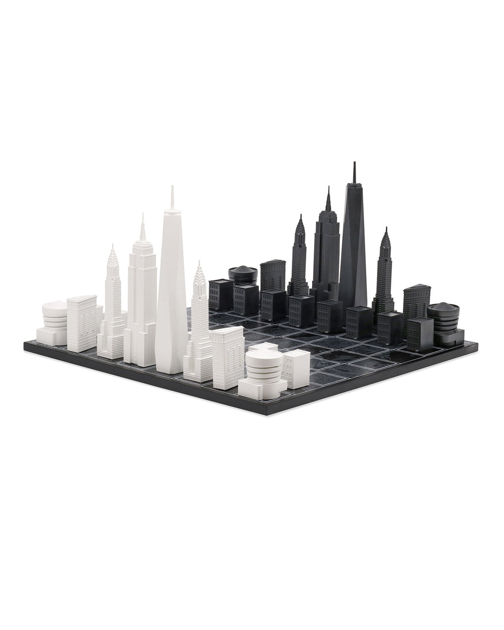 Skyline Chess Chess Set Acrylic NEW YORK Edition with Wood Map Board | Playroom Avenue