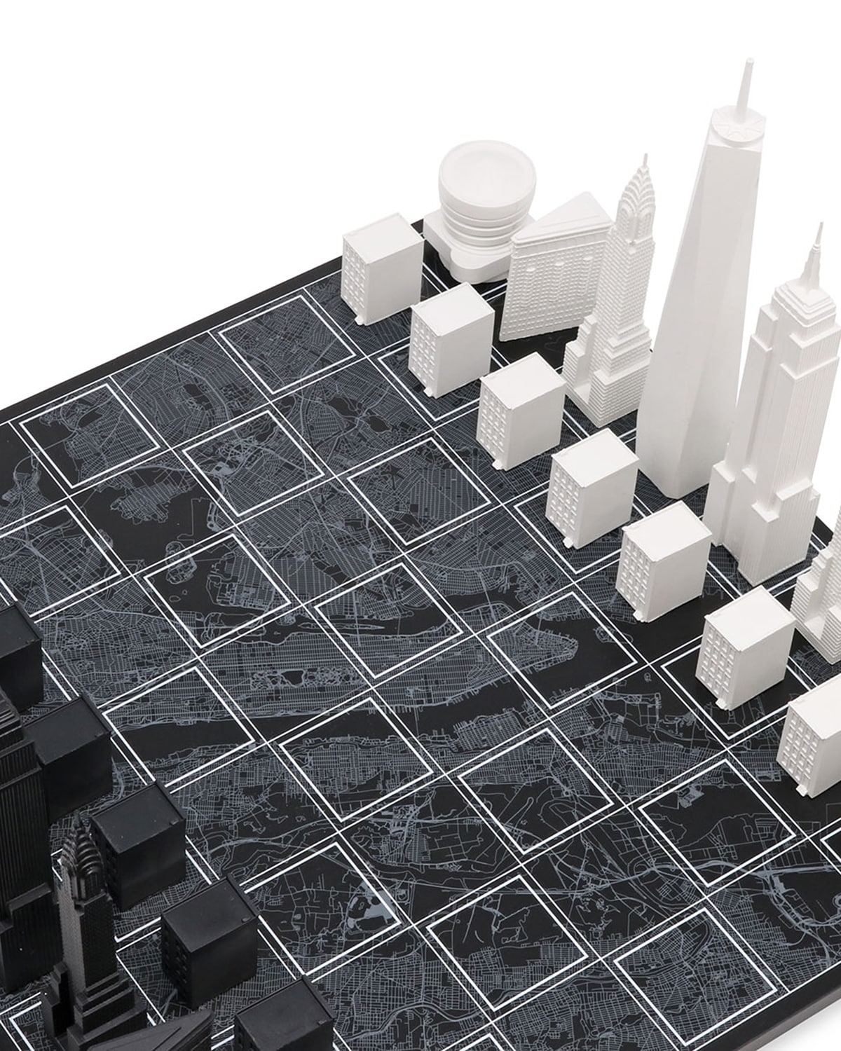 Skyline Chess Chess Set Acrylic NEW YORK Edition with Wood Map Board | Playroom Avenue