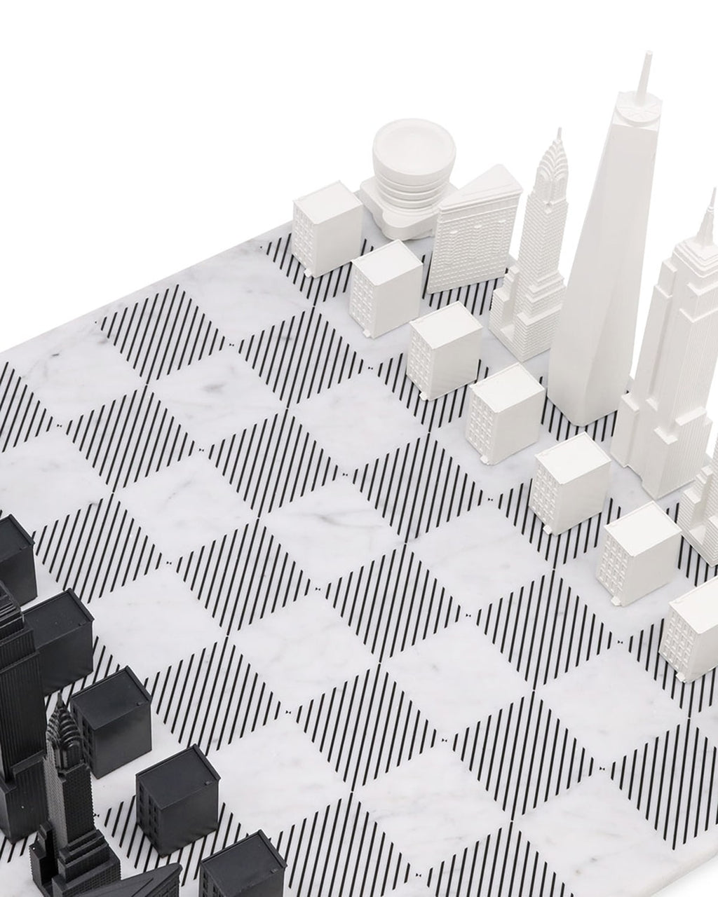 Skyline Chess Chess Set Acrylic NEW YORK Edition with Marble Hatch Board | Playroom Avenue