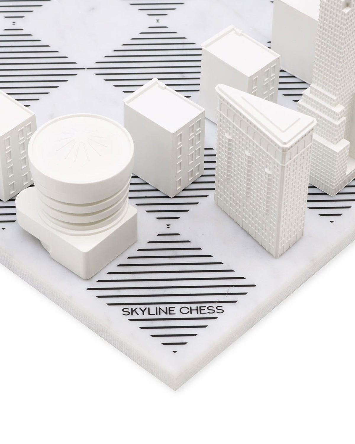 Skyline Chess Chess Set Acrylic NEW YORK Edition with Marble Hatch Board | Playroom Avenue