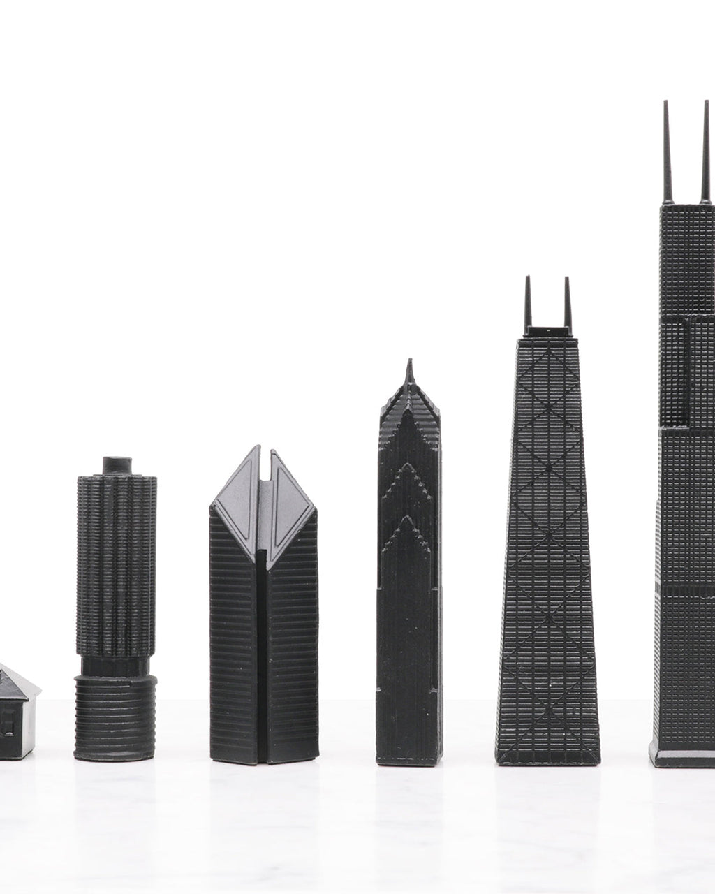 Skyline Chess Chess Set Stainless Steel CHICAGO Edition with Chicago Wood Map Board | Playroom Avenue