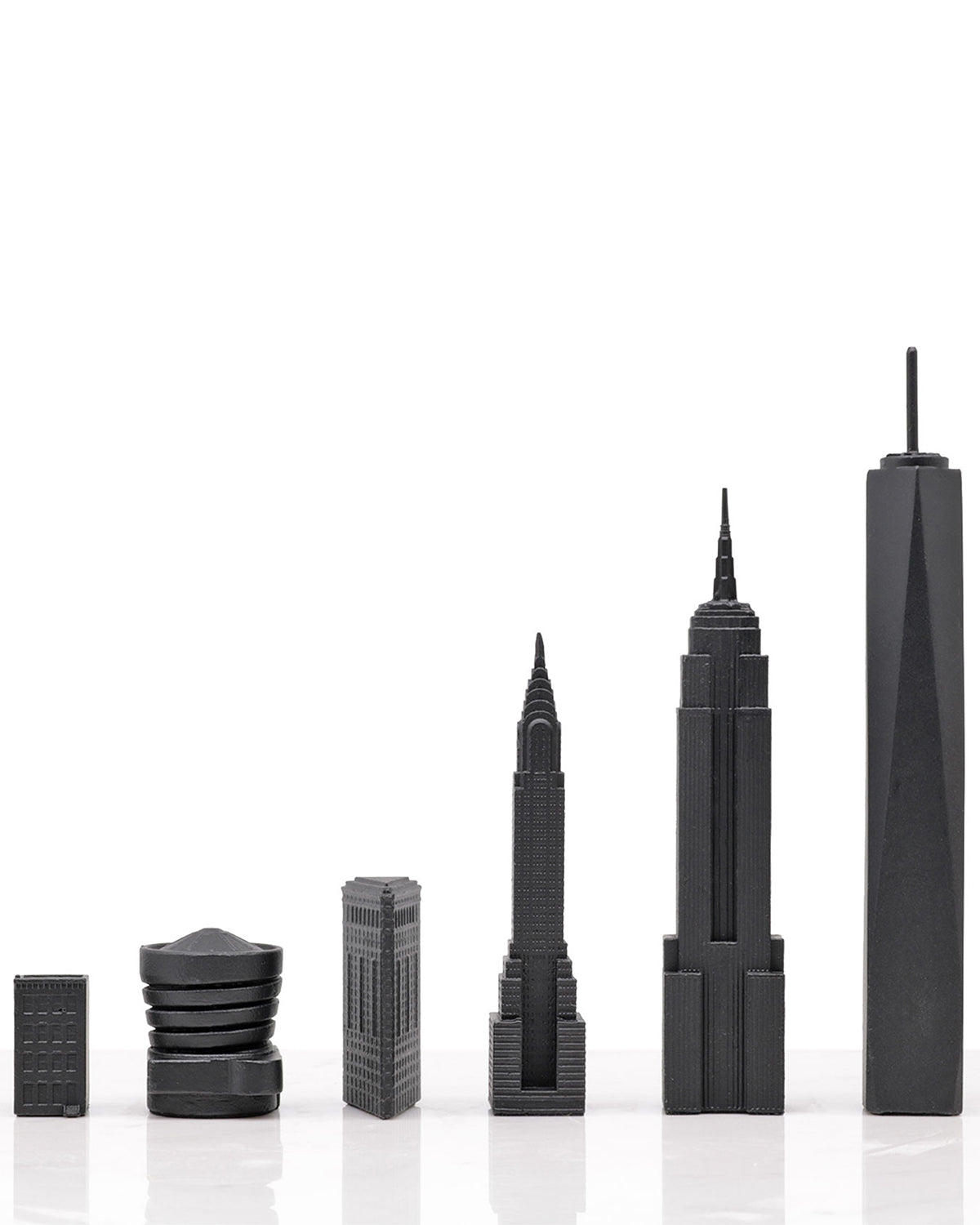 Skyline Chess Chess Set Luxury Bronze NEW YORK Edition with Marble Hatch Board | Playroom Avenue