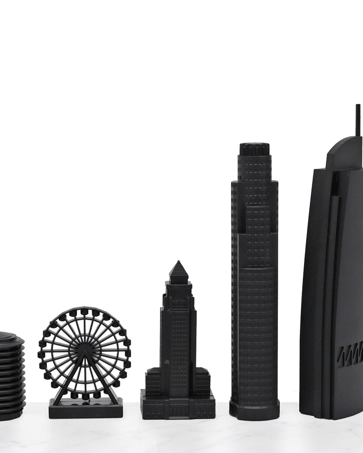 Skyline Chess Chess Set Acrylic LOS ANGELES Edition with Wood Map Board | Playroom Avenue