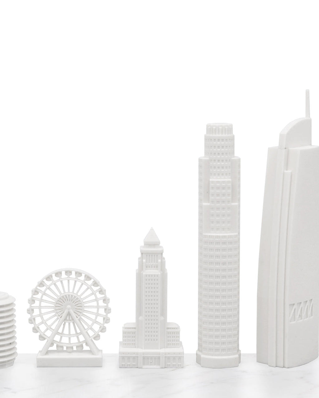 Skyline Chess Chess Set Acrylic LOS ANGELES Edition with Marble Hatch Board | Playroom Avenue