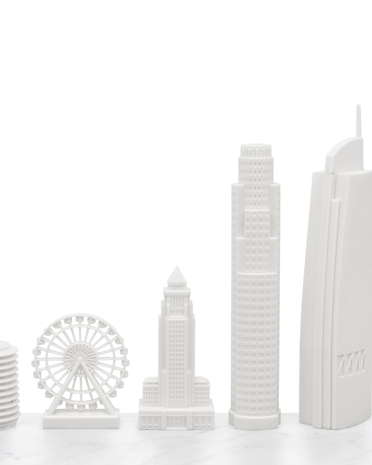 Skyline Chess Chess Set Acrylic LOS ANGELES Edition with Marble Hatch Board | Playroom Avenue