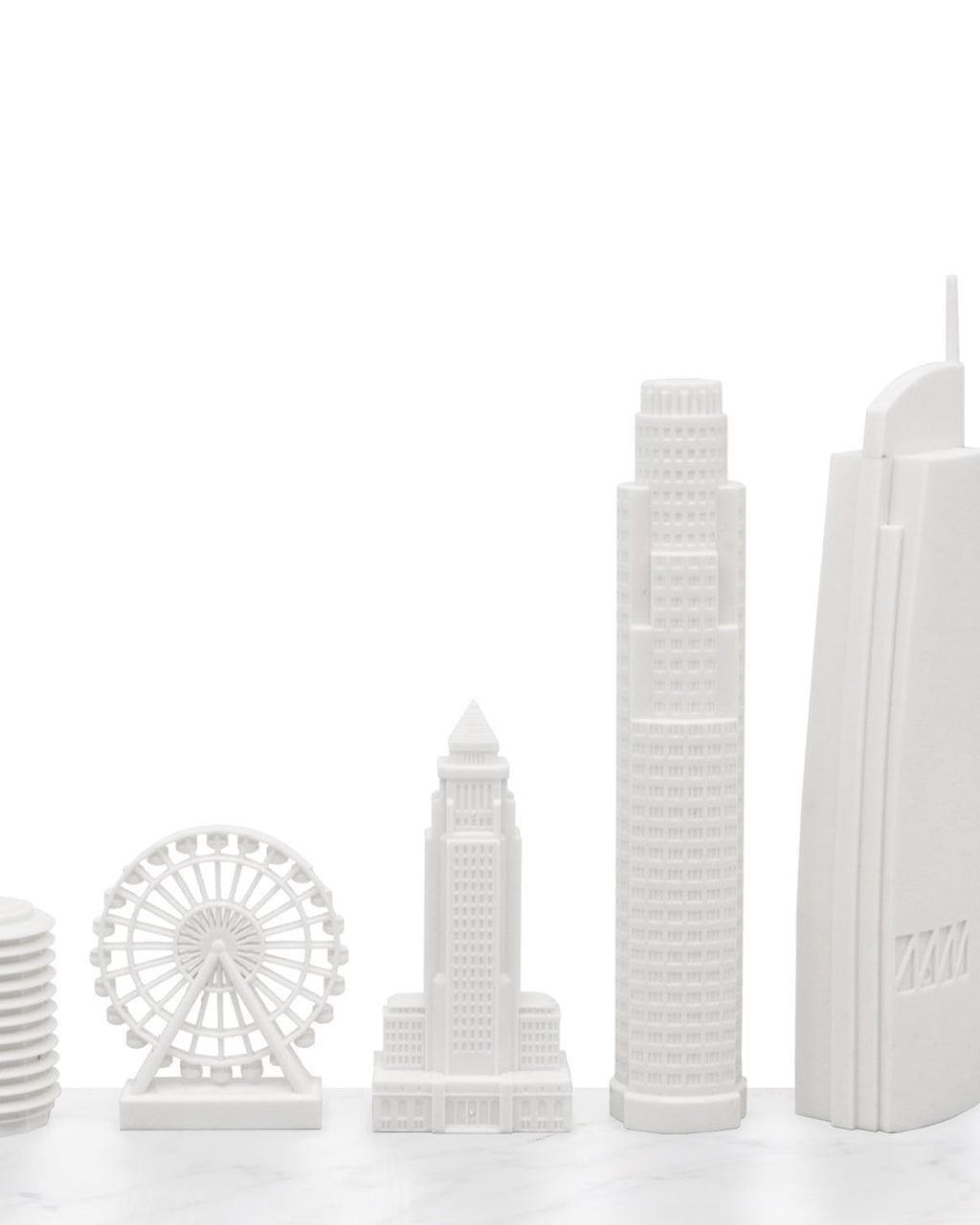 Skyline Chess Chess Set Acrylic NEW YORK vs LOS ANGELES Edition with Marble Hatch Board | Playroom Avenue