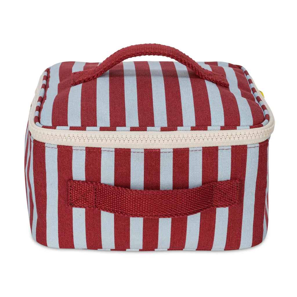 The Good Kiind Insulated Square Lunch Bags Awning Stripe Chili Pepper | Playroom Avenue