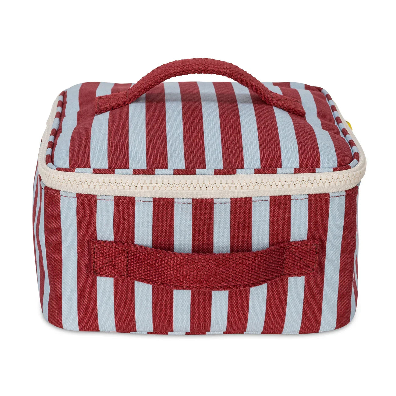 The Good Kiind Insulated Square Lunch Bags Awning Stripe Chili Pepper | Playroom Avenue