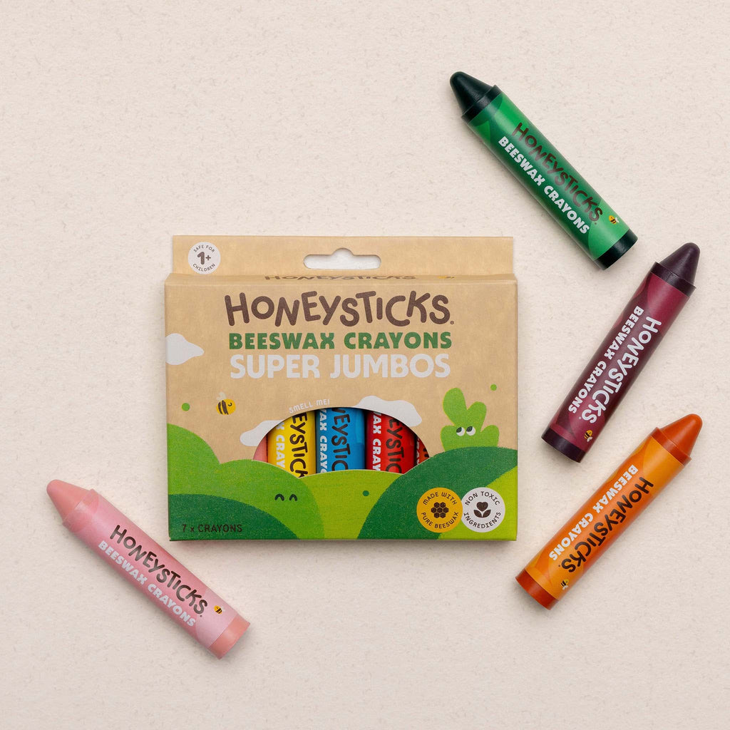 Honeysticks Beeswax Crayons Super Jumbos 7pk | Playroom Avenue