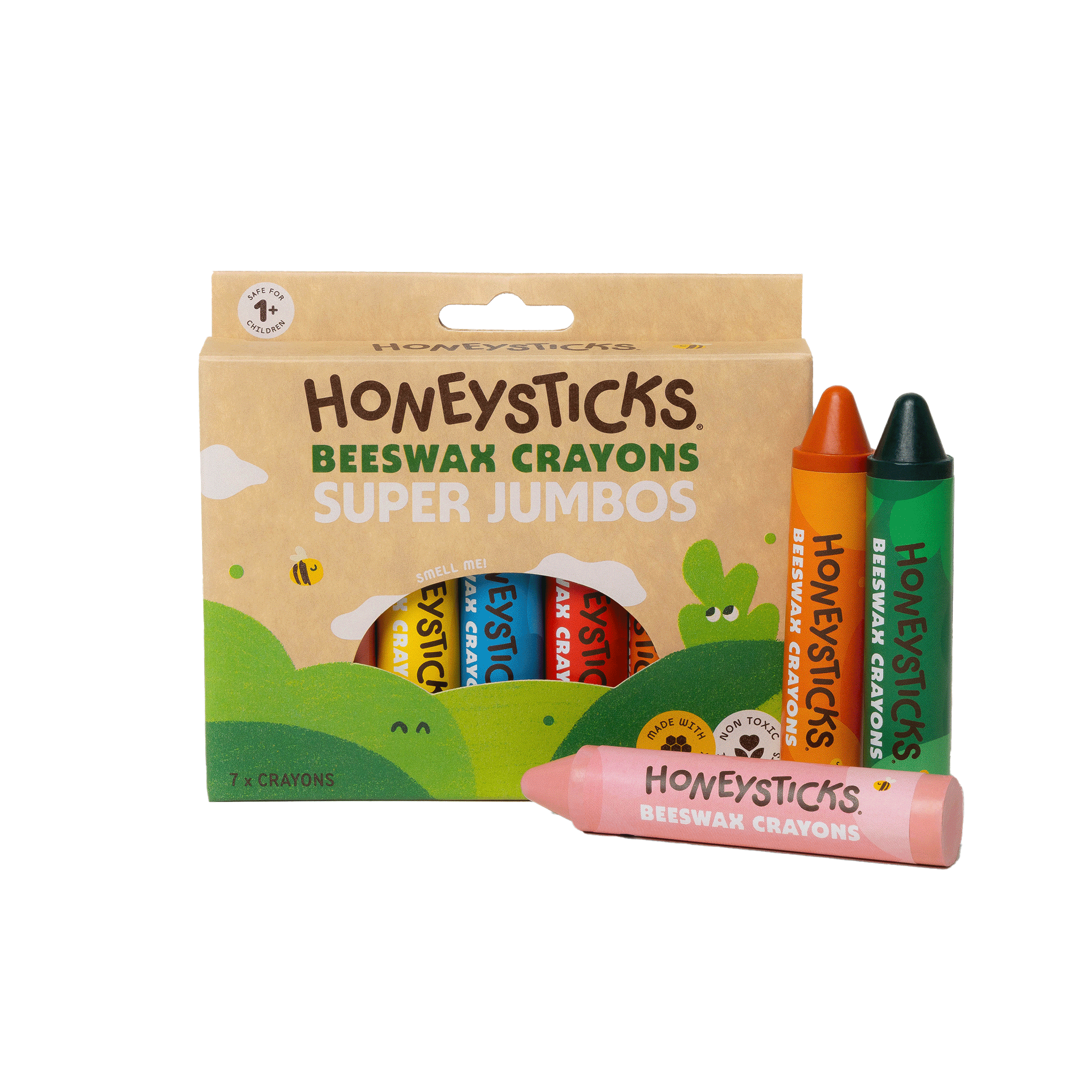 Honeysticks Beeswax Crayons Super Jumbos 7pk | Playroom Avenue