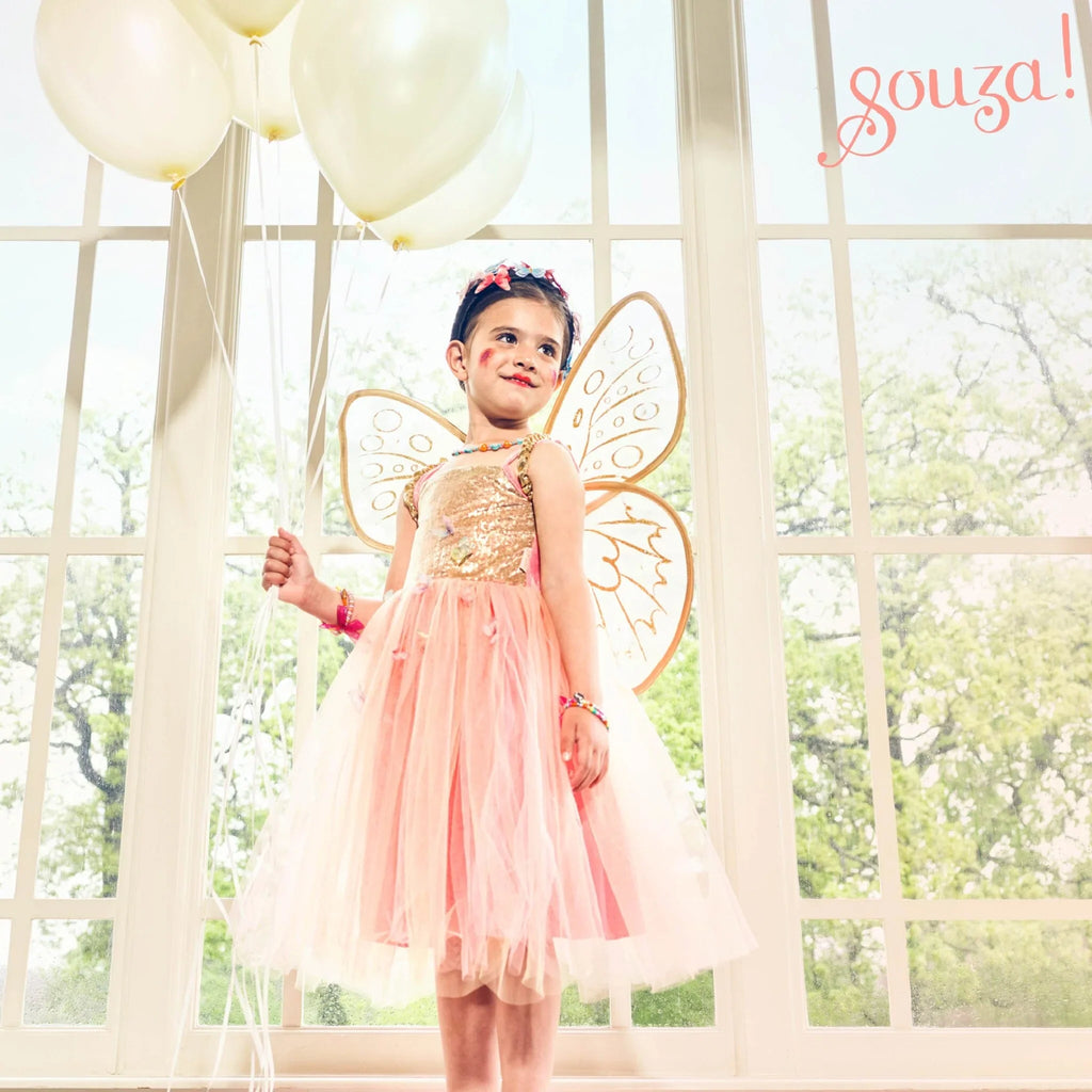 Joanna Fairy Costume Dress and Wings Set (Orange) 3-4 years