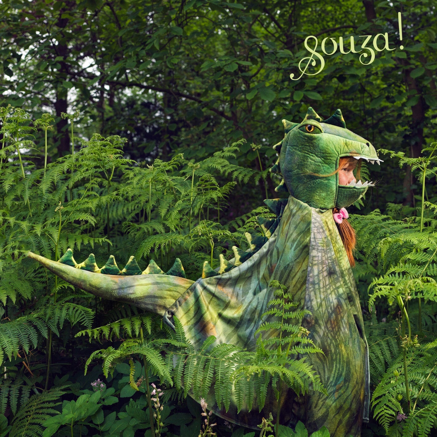 Souza T rex Green Dragon Costume Cape for Kids | Playroom Avenue