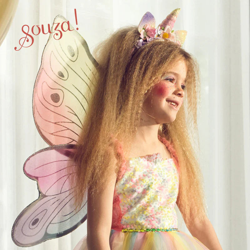 Valerie Fairy Costume Dress and Wings Set (multicolor) 3-4 years
